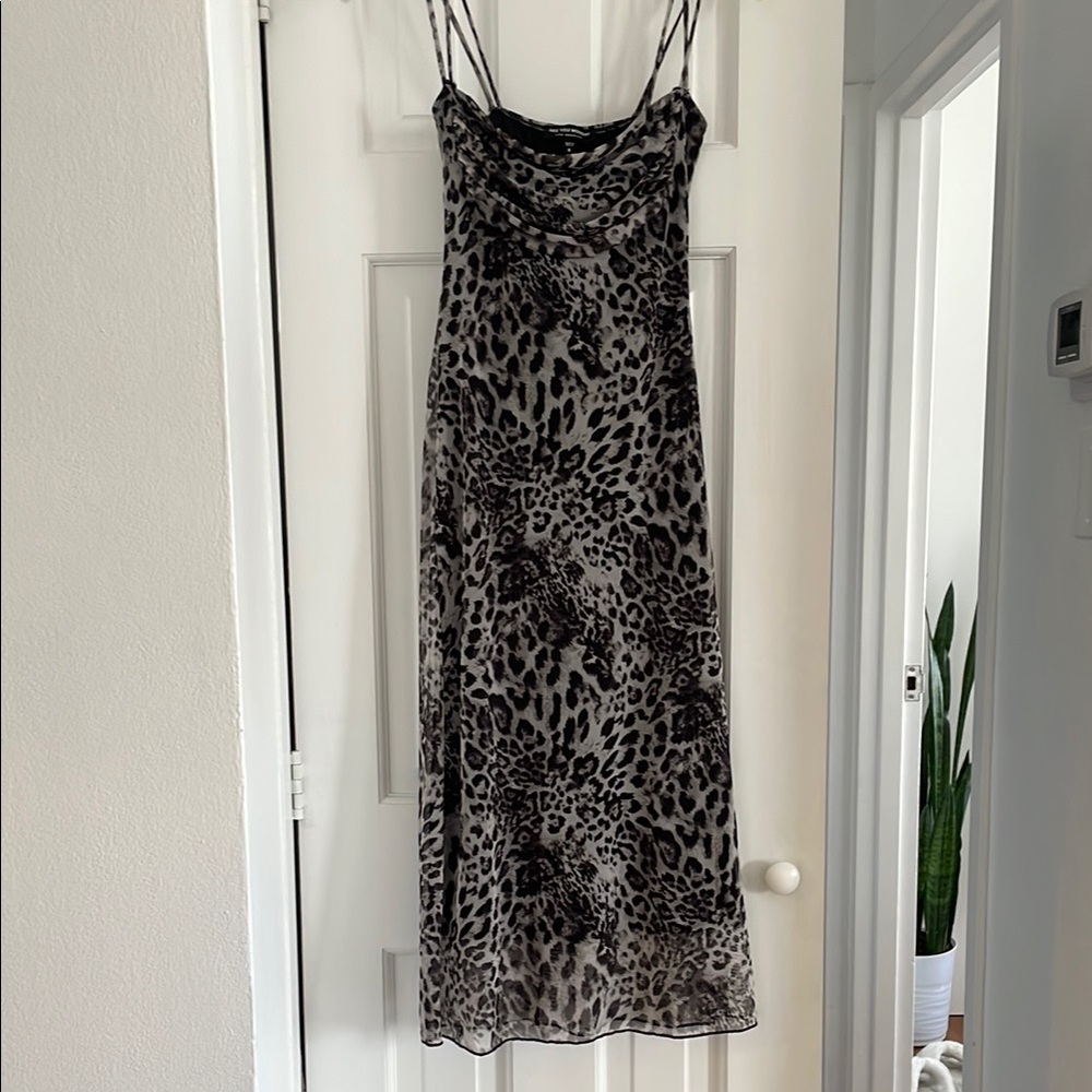 See You Monday Black and White Sleeveless Slip Dress